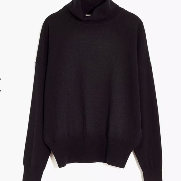 New Madewell Brookhaven Turtleneck Sweater Black NB370 - Picture 2 of 9